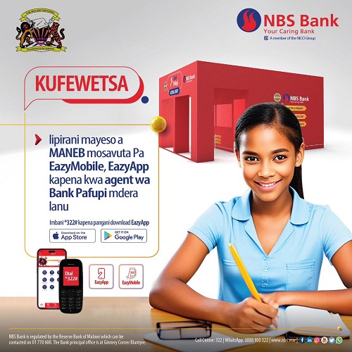 NBS Bank - Payment of MANEB examinations fees procedure